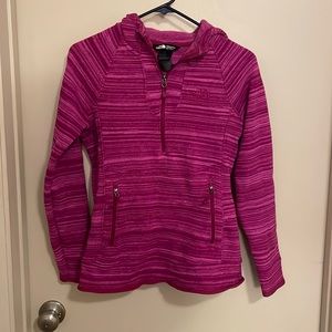 The North Face Knit Fleece Sweater Jacket, Women's size small. Pink and fuzzy